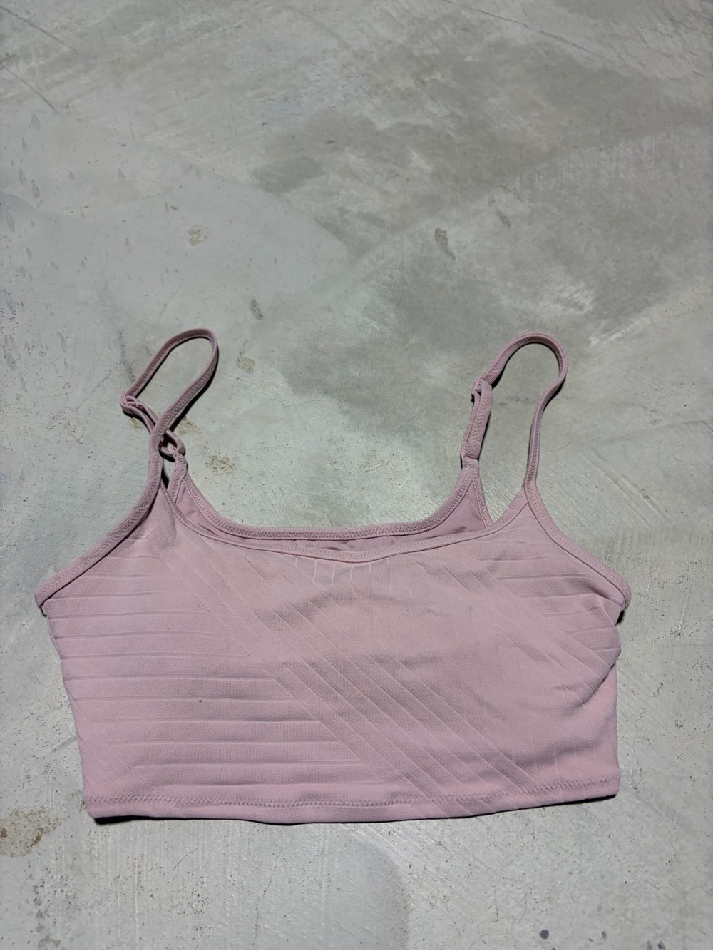 Aerie Light Pink scoop swim bikini Top medium